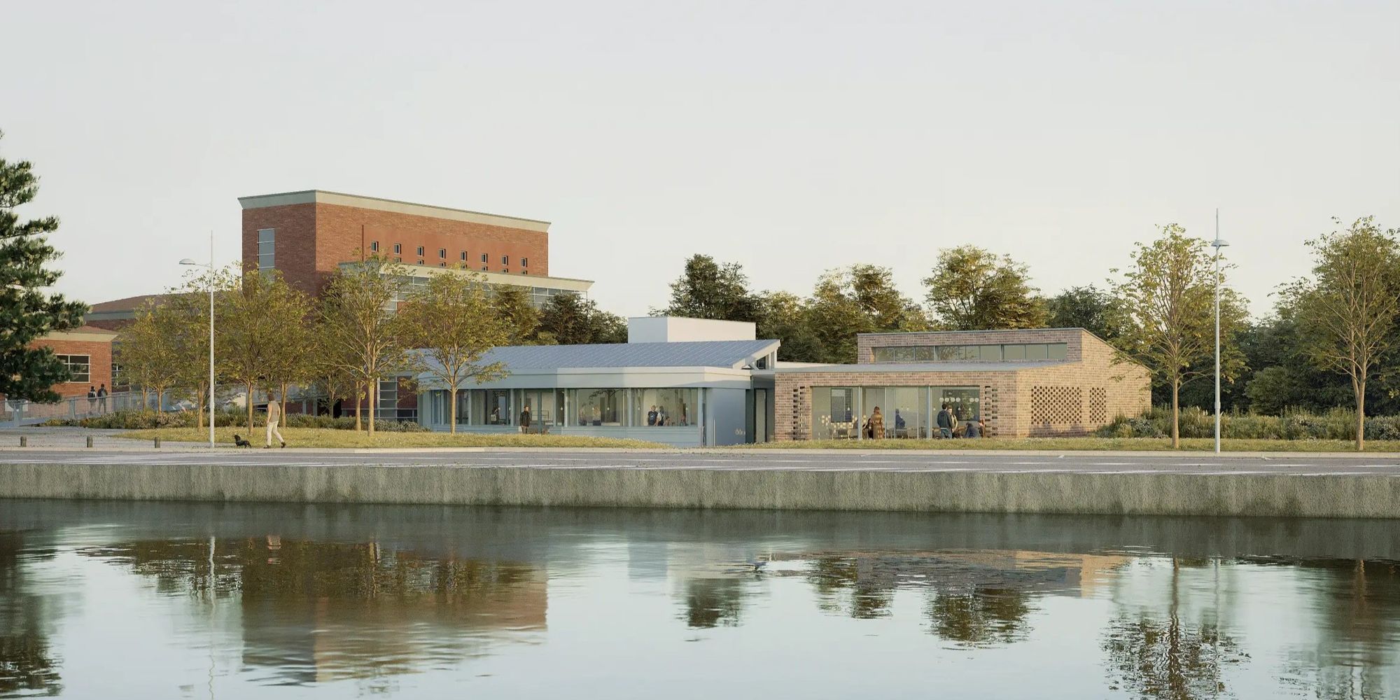 Cuisine de la cafétéria La Péniche à Agen, réhabilitée par Odetec pour le CROUS Bordeaux Aquitaine
